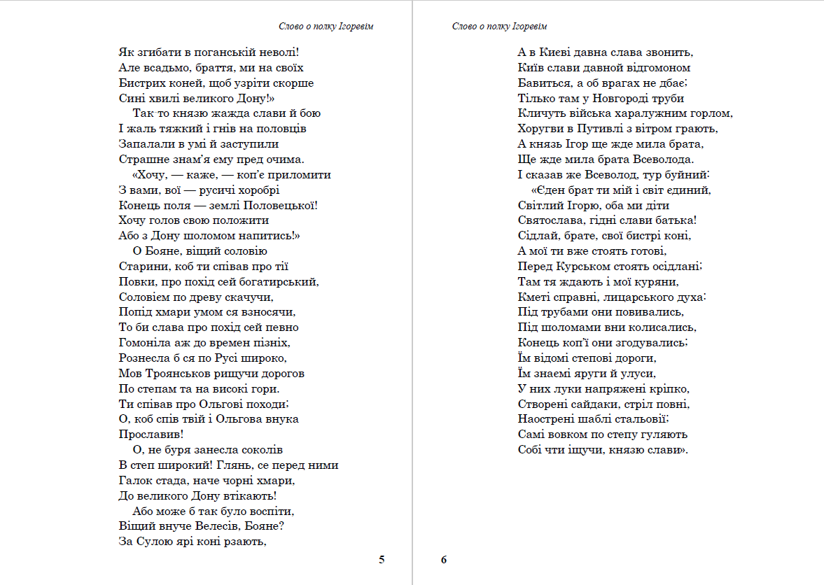 Книга Слово о полку Ігоревім (Переклад – Іван Франко) обкладинка 6
